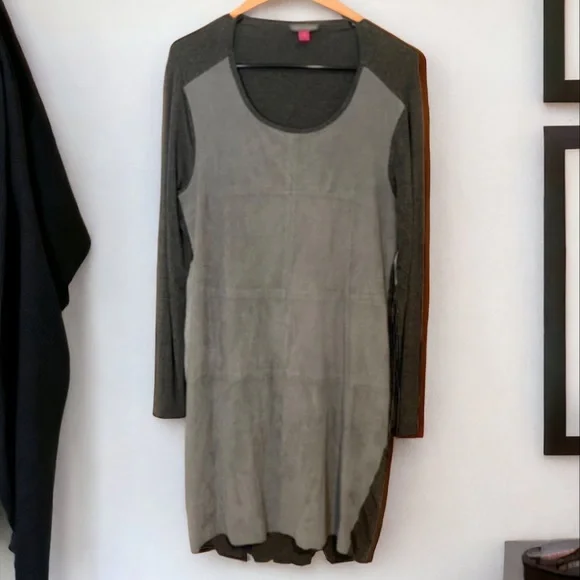 Vince Camuto Wear to Work Dress Faux Suede Size Large - Picture 5 of 9